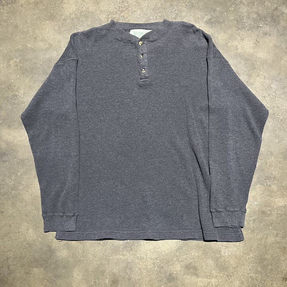 Vintage 90s Ash Creek Trading Grey Henley Thermal Shirt
